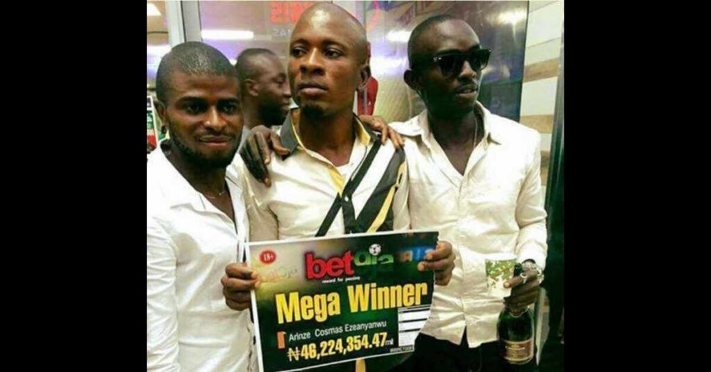 Bet9ja winner Arinze Cosmas Ezeanyanwu Bet9ja Winner